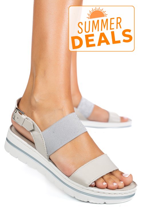 Sandale gri piele naturala 9192949