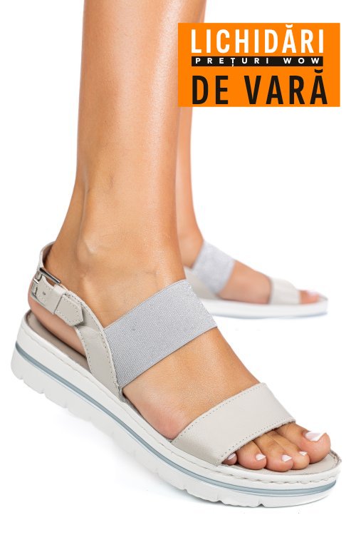 Sandale gri piele naturala 9192949