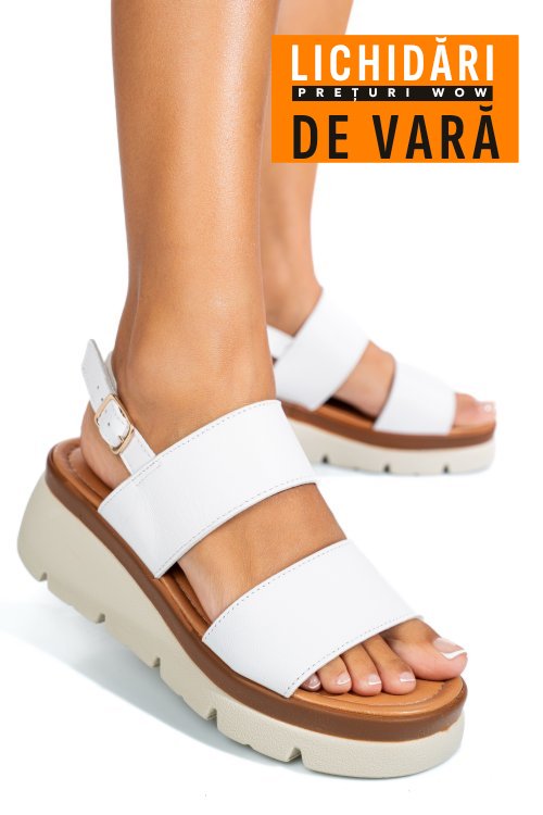 Sandale albe piele naturala 1s778362