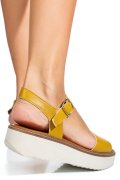 SANDALE MUSTAR PIELE NATURALA  4S77623661