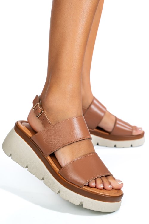 Sandale maro piele naturala 1s778362