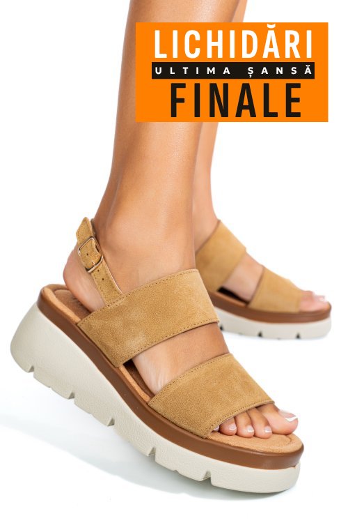 Sandale maro piele naturala intoarsa 1s778362