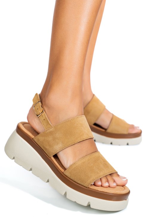 Sandale maro piele naturala intoarsa 1s778362