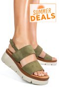 SANDALE KHAKI PIELE NATURALA INTOARSA 1S778362