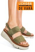 SANDALE KHAKI PIELE NATURALA INTOARSA 1S778362