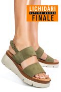 SANDALE KHAKI PIELE NATURALA INTOARSA 1S778362