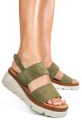 SANDALE KHAKI PIELE NATURALA INTOARSA 1S778362