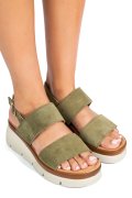 SANDALE KHAKI PIELE NATURALA INTOARSA 1S778362