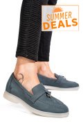 MOCASINI ALBASTRI PIELE NATURALA INTOARSA 4S7755