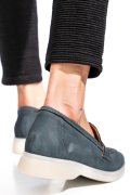 MOCASINI ALBASTRI PIELE NATURALA INTOARSA 4S7755