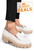 MOCASINI ALBI PIELE NATURALA 2S77115