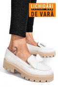 MOCASINI ALBI PIELE NATURALA 2S77115