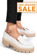 MOCASINI ALBI PIELE NATURALA 2S77115