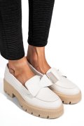 MOCASINI ALBI PIELE NATURALA 2S77115