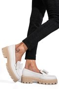 MOCASINI ALBI PIELE NATURALA 2S77115