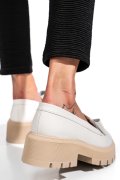 MOCASINI ALBI PIELE NATURALA 2S77115