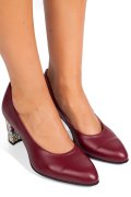 PANTOFI VISINIU FLORAL PIELE NATURALA 1S77700
