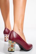 PANTOFI VISINIU FLORAL PIELE NATURALA 1S77700
