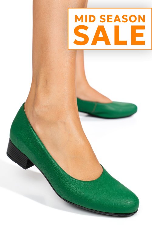 Pantofi verde deschis piele naturala 2s77040