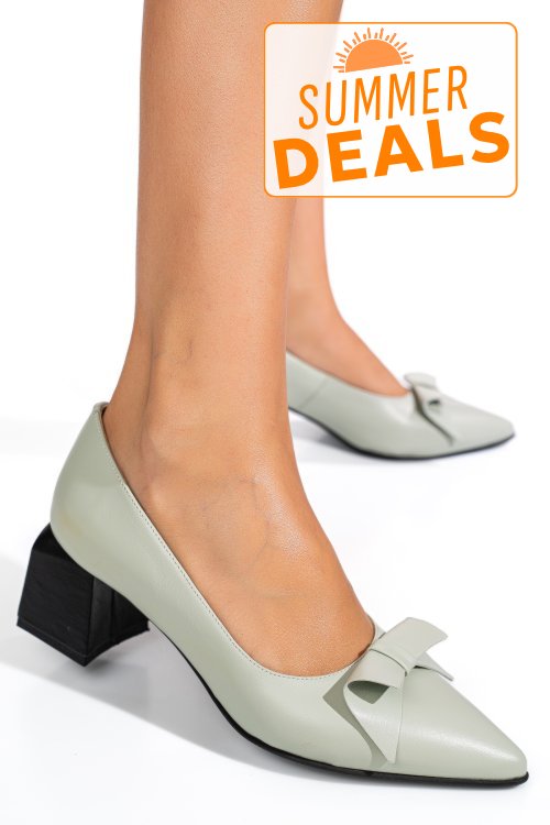 Pantofi turcoaz piele naturala 5s77463