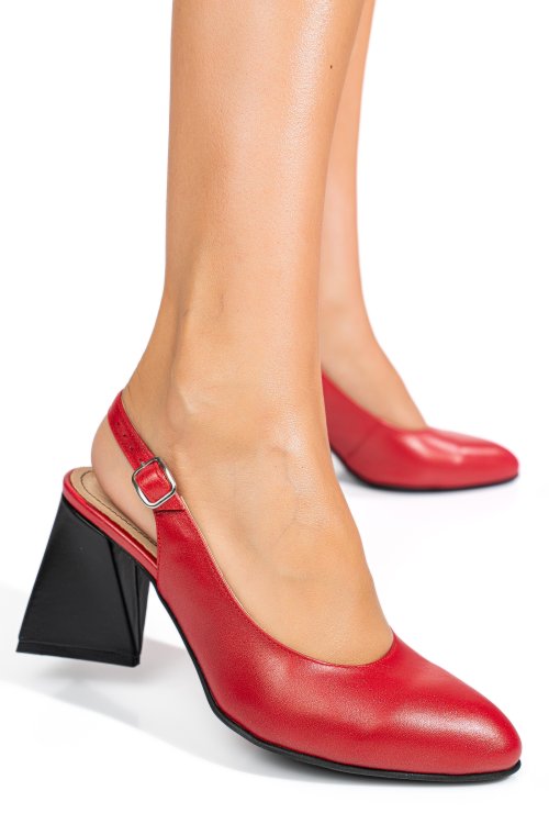 Pantofi rosii piele naturala 5s77726