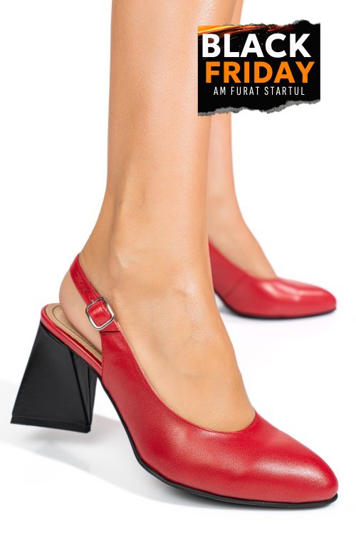 Pantofi rosii piele naturala 5s77726