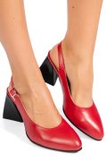 PANTOFI ROSII PIELE NATURALA 5S77726