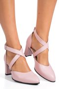 PANTOFI ROZ PIELE NATURALA 5S77762