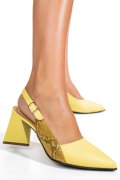 PANTOFI GALBENI PIELE NATURALA 5S77072