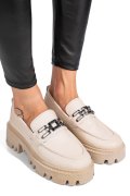 MOCASINI CREM PIELE NATURALA IPCBM003B