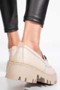 MOCASINI CREM PIELE NATURALA IPCBM003B