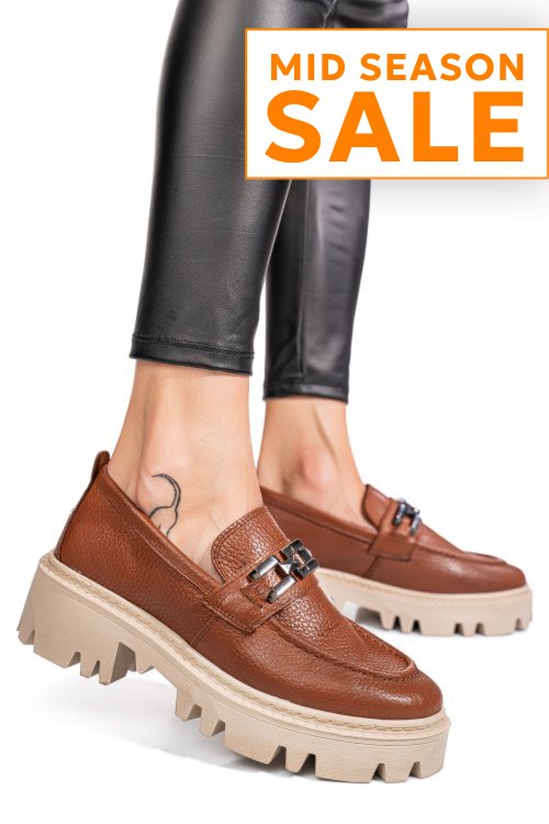 Mocasini maro piele naturala ipcbm001b