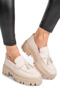 MOCASINI CREM PIELE NATURALA IPCBM029B-P