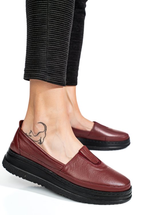 Mocasini visinii piele naturala 1pc987
