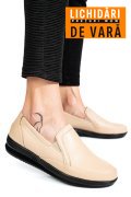 MOCASINI BEJ PIELE NATURALA 3PC01MM