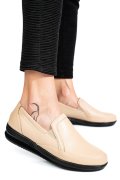 MOCASINI BEJ PIELE NATURALA 3PC01MM