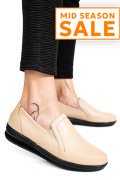 MOCASINI BEJ PIELE NATURALA 3PC01MM