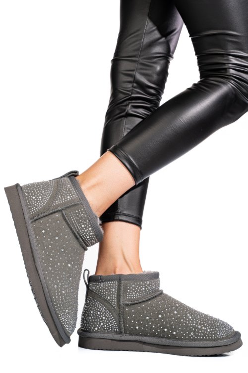 Cizme gri piele naturala 0s77954