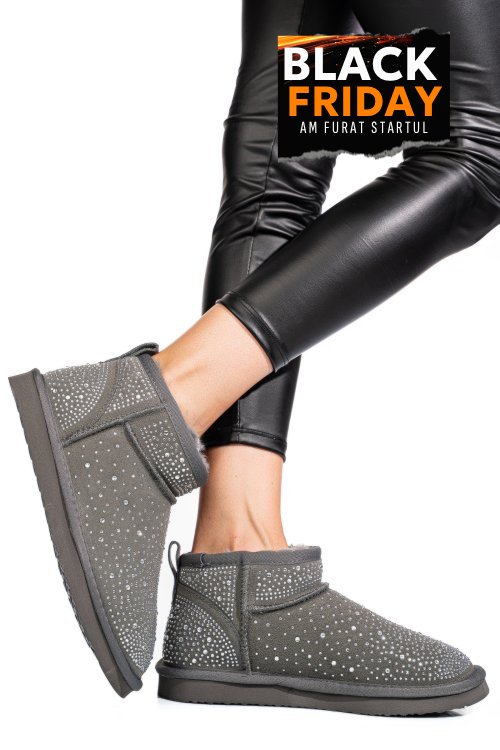 Cizme gri piele naturala 0s77954