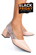 PANTOFI ROZ FLORAL PIELE NATURALA 5S77460
