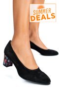 PANTOFI NEGRU PICASSO PIELE NATURALA INTOARSA 1S77500