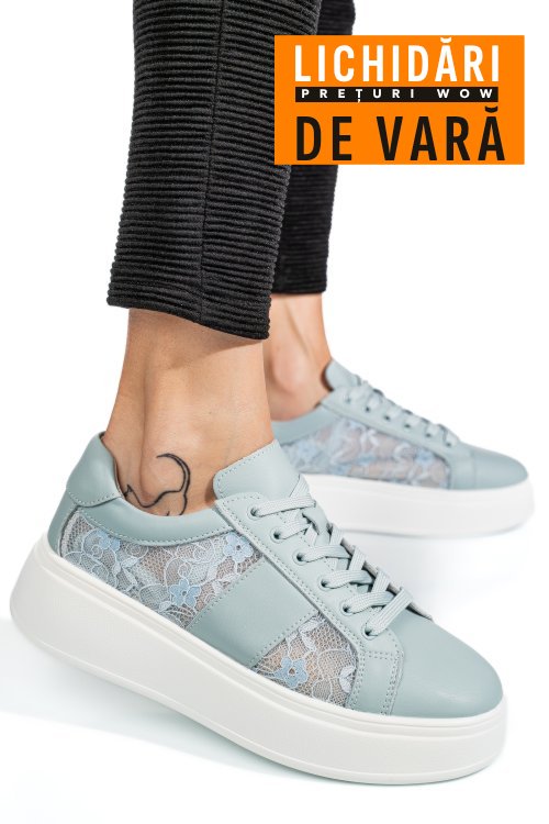 Pantofi sport light blue piele naturala fsp001-848