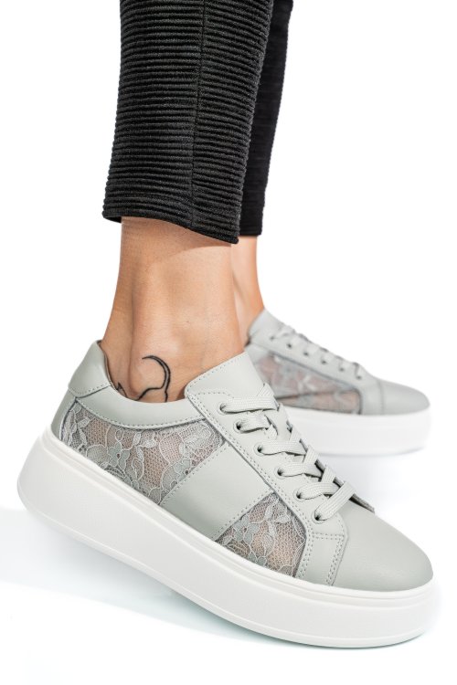 Pantofi sport grey piele naturala fsp001-848