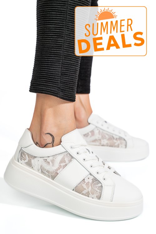 Pantofi sport white piele naturala fsp001-848