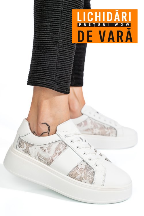 Pantofi sport white piele naturala fsp001-848