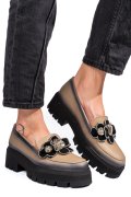 MOCASINI TAUPE PIELE NATURALA 2S7723