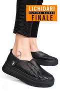 PANTOFI SPORT NEGRI PIELE NATURALA TSP9008
