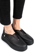 PANTOFI SPORT NEGRI PIELE NATURALA TSP9008
