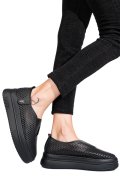 PANTOFI SPORT NEGRI PIELE NATURALA TSP9008