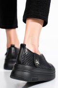 PANTOFI SPORT NEGRI PIELE NATURALA TSP9008